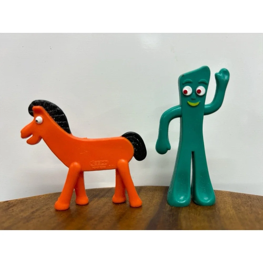 Gumby & Pokey‎ Prema Figure Bendy Figurine Bendable Rubber Jesco
